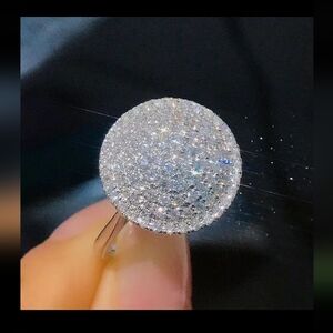 925 White Gold Diamond Ring